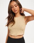 Vero Moda - Beige - Vmcamma Sl Crop Top Jrs