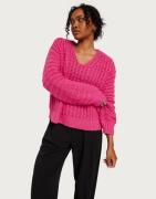 Vero Moda - Pink - Vmsmilla Ls V-Neck Pullover Ga Boo