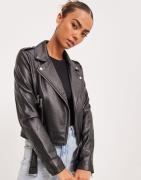 Nelly - Sort - Classic PU Biker Jacket