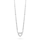 Muli Collection - Sølv - Zirconia Heart Necklace