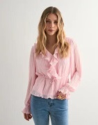 Vero Moda - Pink - Vmdora L/S Frill Pleat Top Wvn Exp