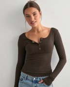 Pieces - Brun - Pckitte Ls Top Noos Bc