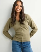 Vero Moda - Grøn - Vmsaba Ls V-Neck Cardigan