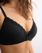 Hunkemöller - Sort - Lola Non Wired Low Demi Pu