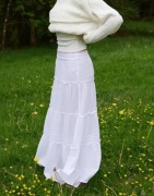 Nelly - Hvid - Long Summer Skirt