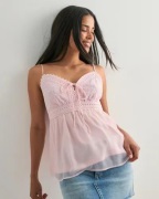 Vero Moda - Pink - Vmdina Detail Singlet Wvn Exp Ga Sb