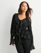 Neo Noir - Sort - Anika Crepe Chiffon Blouse