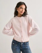 Nelly - Pink - Fuzzy Knit Cardigan