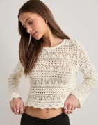 Only - Hvid - Onlelke Life Ls Pullover Knt Noos