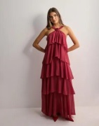 Vero Moda - Rød - Vmfelicia Sl Ruffle Maxi Dress