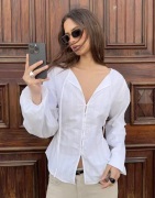 Nelly - Hvid - Clean Structure Blouse