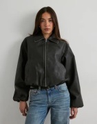 Pieces - Sort - Pcgiselle Wash Coated Bomber Jacket