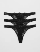 Hunkemöller - Sort - 3-pack Sully Hl String Tr