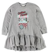 Fendi Kids Kjole - Sweat - GrÃ¥meleret m. Glimmer Print