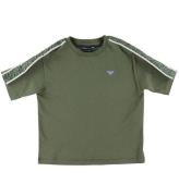 Emporio Armani T-shirt - ArmygrÃ¸n m. Logostribe