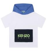 Kenzo T-shirt m. HÃ¦tte - Hvid m. BlÃ¥/Navy