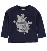 Small Rags Bluse - Navy m. Print