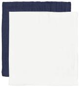 CAMA Copenhagen Stofbleer - 2-pak - 65x40 - Hvid/Navy