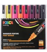 Posca Tuscher - PC-5M - 8 stk. - Varme Farver