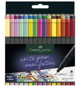 Faber-Castell Tuscher - Grip Finepen - 30 stk - Pastel/Neon