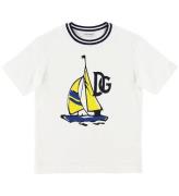 Dolce & Gabbana T-shirt - Hvid m. BÃ¥d