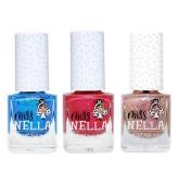 Miss Nella Neglelak - 3-pak - Tickle Me Pink/Abracadabra/Blue Th