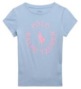 Polo Ralph Lauren T-shirt - Longwood - LyseblÃ¥ m. Rosa