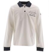 Moncler Polobluse - Off White m. Navy