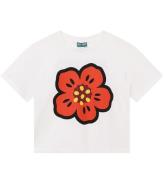 Kenzo T-shirt - Ivory/RÃ¸d m. Blomst