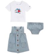 Tommy Hilfiger SÃ¦t - Kjole/T-shirt/Bloomers - Denimstripe