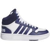 adidas Performance Sko - Hoops 3.0 Mid K - Hvid/BlÃ¥