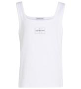 Calvin Klein Top - Rib - Badge Square - Bright White