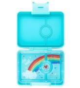 Yumbox Madkasse m. 3 Rum - Bento Snack - Misty Aqua/Rainbow