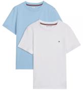 Tommy Hilfiger T-shirts - 2-pak - Well Water Blue/Hvid