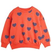 Mini Rodini Sweatshirt - Hearts Aop - Rød