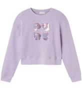 Name It Sweatshirt - Cropped - NkfJamsine - Purple Rose m. Palie
