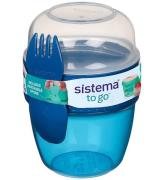 Sistema Madkasse m. Bestik - Snack Capsule - 515 ml - BlÃ¥