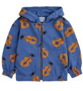 Bobo Choses Sweatcardigan - Baby Acoustic Guitar all Over - Nav