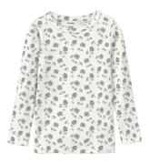 Lil' Atelier Bluse - Rib - NmfGavo - Coconut Milk/Blue Flower