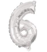 Decorata Party Foil Ballon - 95cm - No 6 - Sølv