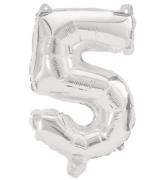 Decorata Party Foileballon - 85 cm - No 5 - SÃ¸lv