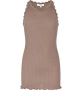 Rosemunde Top - Silke/Bomuld - Dark Sand