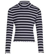 Tommy Hilfiger Bluse - Mock Neck - Rib - Desert Sky Stripe