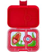 Yumbox Madkasse m. 4 Rum - Bento Panino - Wow Red - Dino Tray