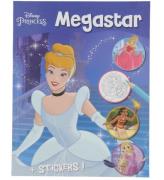 Megastar Malebog m. KlistermÃ¦rker - 128 Sider - Disney Princess