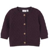 Name It Cardigan - Strik - NbfLomille - Plum Perfect