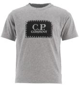 C.P. Company T-shirt - GrÃ¥meleret m. Sort