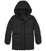 Tommy Hilfiger Dynejakke - Monotype Ribstop Puffer - Sort