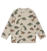 Hust and Claire Bluse - Anton - Beige Melange m. Dinosaurer