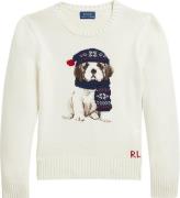 Polo Ralph Lauren Bluse - Strik - White/Hund